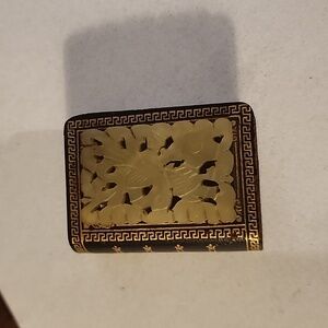 Antique Leather Matchbox Cover with Jade/Jadeite Carving